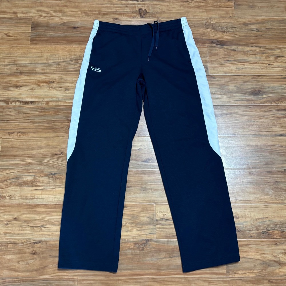 BOOMBAH Athletic‎ Pants Track Warm Up Side Stripe Navy Blue Mens Size M
